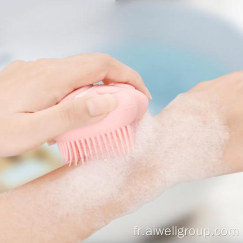 Brosse de douche en silicone pour bébé nouveau-né lavage de massage